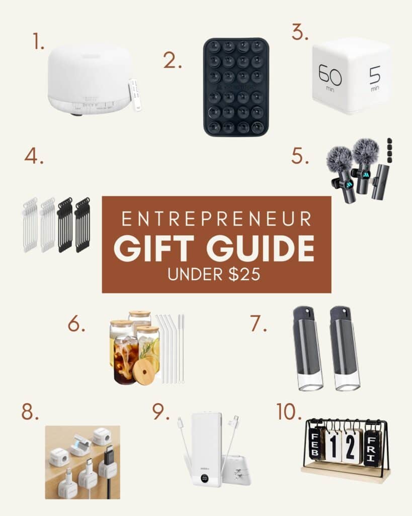 2024 GIFT GUIDE FOR ENTREPRENEURS UNDER $25