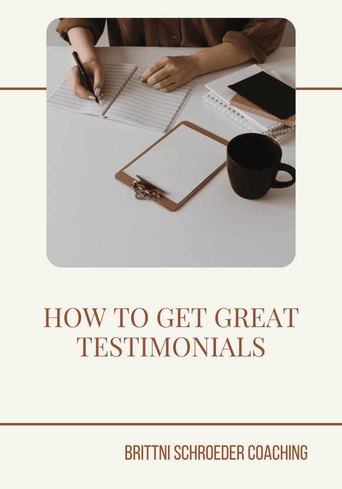 HOW TO GET GREAT TESTIMONIALS