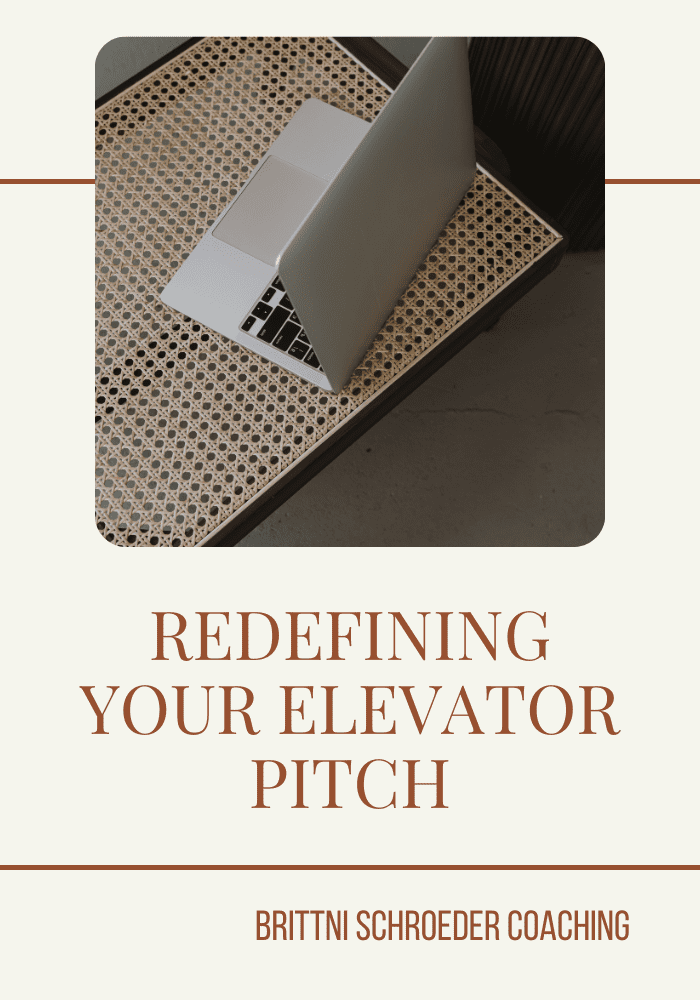 REDEFINING YOUR ELEVATOR PITCH
