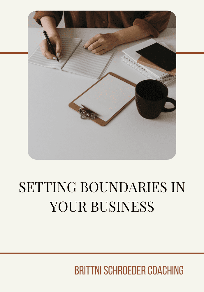 SETTING BOUNDARIES IN YOUR BUSINESS